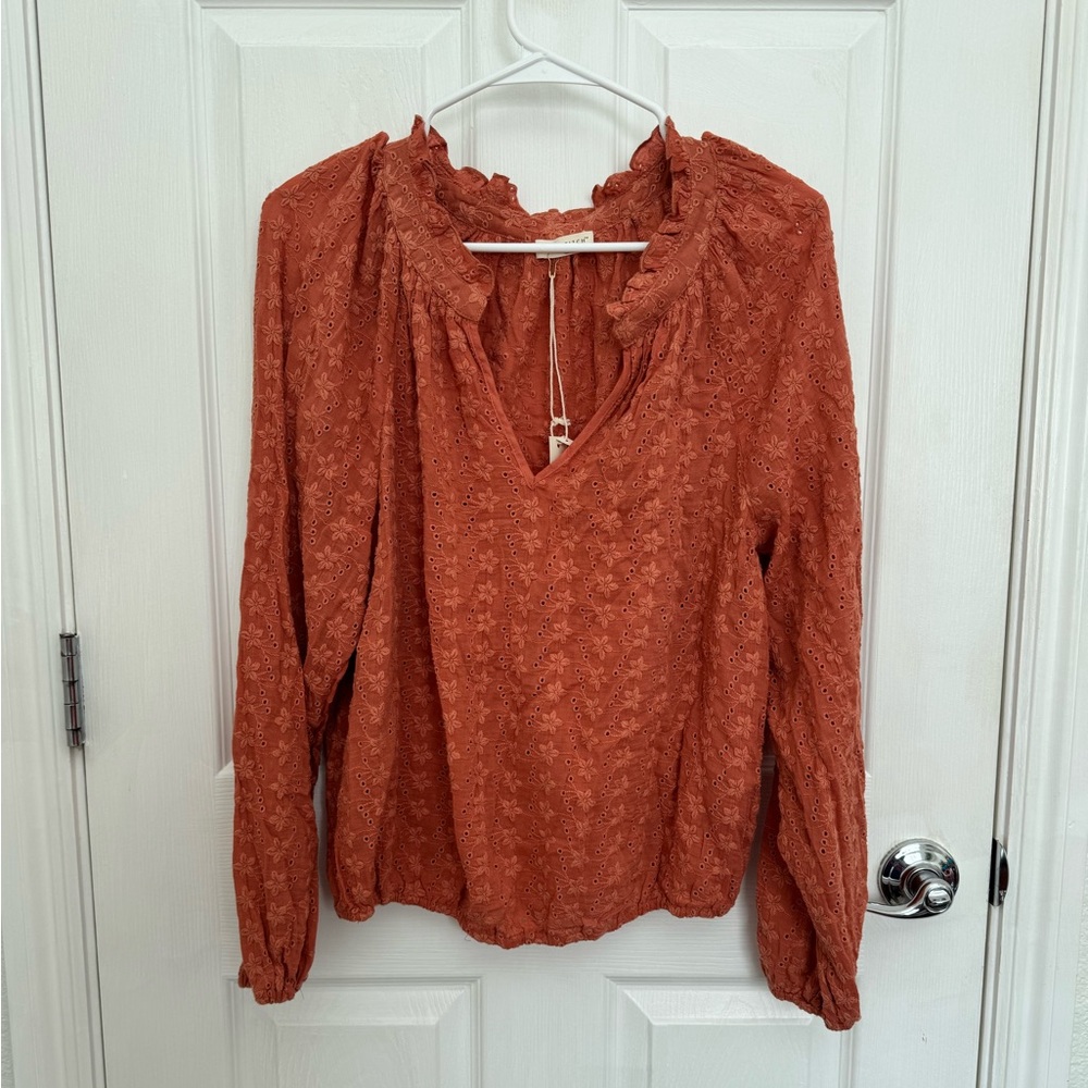 Love Stitch Women's Eyelet Blouse